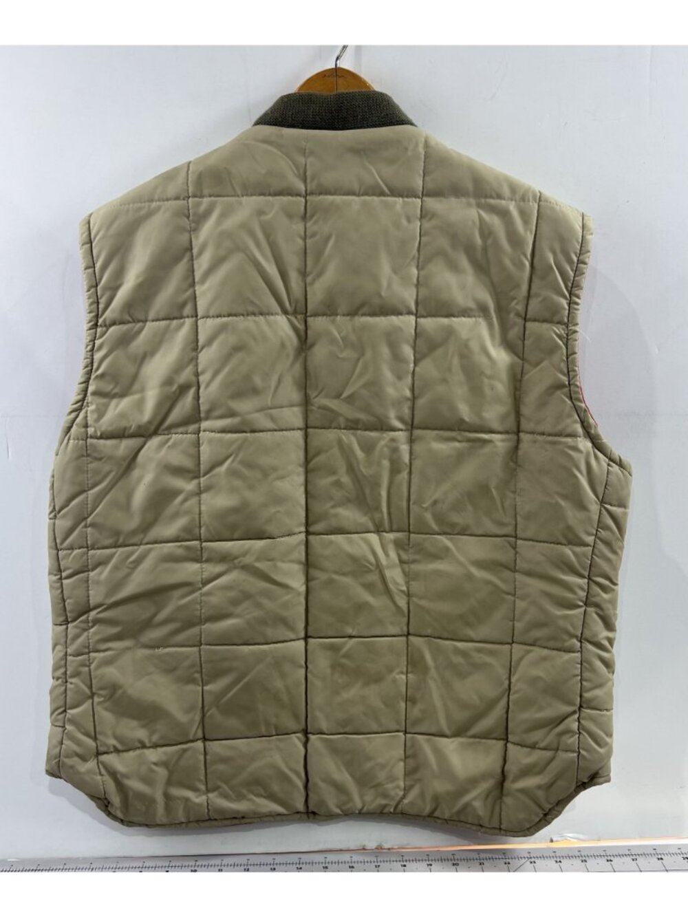 Vintage Pioneer Wear Reversible Quilted Hunting Vest Beige & Red Men’s M - Picture 4 of 15